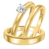 Photo of Katie 1/4 ct tw. Lab Grown Diamond Round Solitaire Trio Set 14K Yellow Gold [BT1632Y-C000]