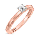 Photo of Katie 1/4 ct tw. Lab Grown Diamond Round Solitaire Trio Set 14K Rose Gold [BT1632RE-C000]