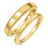 Photo of Katie Traditional Wedding Band Set 10K Yellow Gold [WB1632Y]