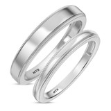 Photo of Katie Traditional Wedding Band Set 10K White Gold [WB1632W]