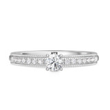 Photo of Clover 5/8 ct tw. Lab Grown Diamond Round Solitaire Engagement Ring 14K White Gold [BT1635WE-C000]