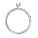 Photo of Clover 5/8 ct tw. Lab Grown Diamond Round Solitaire Engagement Ring 14K White Gold [BT1635WE-C000]