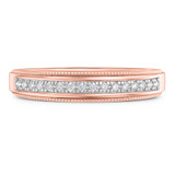 Photo of Clover 1/5 ct tw. Lab Grown Diamonds Mens Band 10K Rose Gold [BT1635RM]