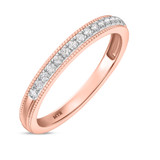 Photo of Clover 3/4 ct tw. Lab Grown Diamond Round Solitaire Bridal Set 14K Rose Gold [BT1635RL]