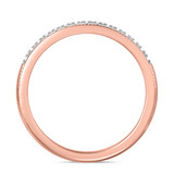 Photo of Clover 1/3 ct tw. Lab Grown Diamond Same Sex Ladies Band Set 14K Rose Gold [BT1635RL]