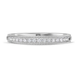 Photo of Clover 1/3 ct tw. Lab Grown Diamond His and Hers Matching Wedding Band Set 14K White Gold [BT1635WL]