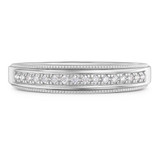Photo of Clover 3/8 ct tw. Lab Grown Diamond Same Sex Mens Band Set 14K White Gold [BT1635WM]