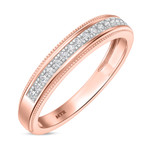 Photo of Clover 1 ct tw. Lab Grown Diamond Round Solitaire Trio Set 10K Rose Gold [BT1635RM]