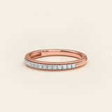 Photo of Clover 1/7 ct tw. Lab Grown Diamond Ladies Band 10K Rose Gold [BT1635RL]