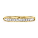 Photo of Clover 1 ct tw. Lab Grown Diamond Round Solitaire Trio Set 10K Yellow Gold [BT1635YL]