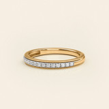 Photo of Clover 1/7 ct tw. Lab Grown Diamond Ladies Band 10K Yellow Gold [BT1635YL]