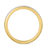 Photo of Clover 1/3 ct tw. Lab Grown Diamond Wedding Band Set 10K Yellow Gold [BT1635YL]