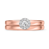 Photo of Elly 1/4 ct tw. Lab Grown Diamond Round Solitaire Bridal Set 14K Rose Gold [BR1633R-C000]