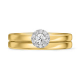 Photo of Elly 1/4 ct tw. Lab Grown Diamond Round Solitaire Bridal Set 14K Yellow Gold [BR1633Y-C000]