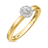 Photo of Elly 1/4 ct tw. Lab Grown Diamond Round Solitaire Bridal Set 14K Yellow Gold [BT1633YE-C000]