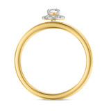 Photo of Elly 1/4 ct tw. Lab Grown Diamond Round Solitaire Bridal Set 14K Yellow Gold [BT1633YE-C000]