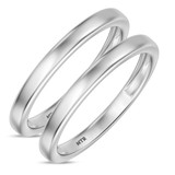 Photo of Elly Same Sex Ladies Band Set 14K White Gold [WL1633W]