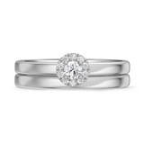 Photo of Elly 1/4 ct tw. Lab Grown Diamond Round Solitaire Bridal Set 10K White Gold [BR1633W-C000]