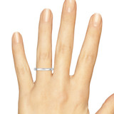 Photo of Elly  Ladies Gold Band 10K White Gold [BT1633WL] [HT]