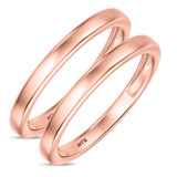 Photo of Elly Same Sex Ladies Band Set 10K Rose Gold [WL1633R]