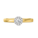 Photo of Elly 1/3 ct tw. Lab Grown Round Solitaire Diamond Matching Trio Ring Set 14K Yellow Gold [BT1633YE-C000]