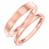 Photo of Kimber Traditional Wedding Band Set 14K Rose Gold [WB1634R]