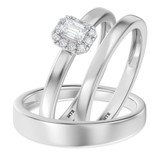 Photo of Kimber 1/3 ct tw. Lab Grown Diamond Round Solitaire Trio Set 10K White Gold [BT1634W-C000]