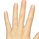 Photo of Kimber 1/3 ct tw. Lab Grown Round Solitaire Diamond Matching Trio Ring Set 10K Rose Gold [BT1634RE-C000] [HT]