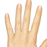 Photo of Kimber 1/3 ct tw. Lab Grown Round Solitaire Diamond Matching Trio Ring Set 10K Rose Gold [BT1634RL] [HT]