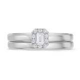 Photo of Kimber 1/3 ct tw. Lab Grown Diamond Round Solitaire Bridal Set 10K White Gold [BR1634W-C000]