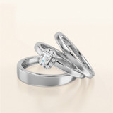 Photo of Kimber 1/3 ct tw. Lab Grown Diamond Round Solitaire Trio Set 14K White Gold [BT1634W-C000]