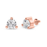 Photo of Meryll 3 Carat T.W. Lab Grown Diamond Solitaire Earring 14K Rose Gold [SE1886R-C000]