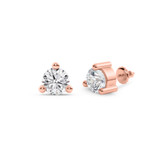 Photo of Meryll 1 1/2 CT. T.W. Lab Grown Diamond Solitaire Earring 14K Rose Gold [SE1889R-C000]