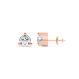 Photo of Meryll 1 Carat T.W. Lab Grown Diamond Solitaire Earring 14K Rose Gold [SE1890R-C000]