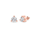 Photo of Meryll 1 Carat T.W. Lab Grown Diamond Solitaire Earring 14K Rose Gold [SE1890R-C000]