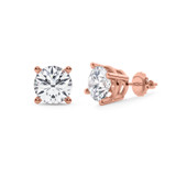 Photo of Dune 3 CT. T.W. Lab Grown Diamond Solitaire Earring 14K Rose Gold [SE1891R-C000]