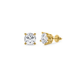 Photo of Dune 1 Carat T.W. Lab Grown Diamond Solitaire Earring 10K Yellow Gold [SE1895Y-C000]