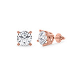 Photo of Dune 2 Carat T.W. Lab Grown Diamond Solitaire Earring 10K Rose Gold [SE1893R-C000]