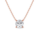 Photo of Dune 3 CT. T.W. Lab Grown Diamond Solitaire Pendant 14K Rose Gold [SP1891R-L295]