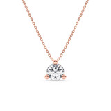 Photo of Meryll 1 Carat T.W. Lab Grown Diamond Solitaire Pendant 14K Rose Gold [SP1890R-L095]