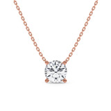 Photo of Dune 2 Carat T.W. Lab Grown Diamond Solitaire Pendant 14K Rose Gold [SP1893R-L195]