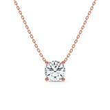 Photo of Dune 1 1/2 Carat T.W. Lab Grown Diamond Solitaire Pendant 14K Rose Gold [SP1894R-L145]