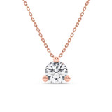 Photo of Meryll 2 CT. T.W. Lab Grown Diamond Solitaire Pendant 14K Rose Gold [SP1888R-L195]