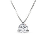 Photo of Meryll 3 Carat T.W. Lab Grown Diamond Solitaire Pendant 14K White Gold [SP1886W-L295]
