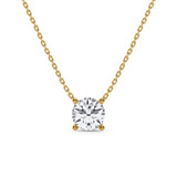 Photo of Dune 1 1/2 Carat T.W. Lab Grown Diamond Solitaire Pendant 14K Yellow Gold [SP1894Y-L145]