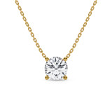 Photo of Dune 3 Carat T.W. Lab Grown Diamond Solitaire Pendant 14K Yellow Gold [SP1891Y-L295]