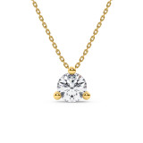 Photo of Meryll 3 CT. T.W. Lab Grown Diamond Solitaire Pendant 14K Yellow Gold [SP1886Y-L295]