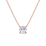 Photo of Dune 1 CT. T.W. Lab Grown Diamond Solitaire Pendant 10K Rose Gold [SP1895R-L095]