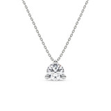 Photo of Meryll 1 Carat T.W. Lab Grown Diamond Solitaire Pendant 14K White Gold [SP1890W-L095]