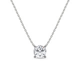 Photo of Dune 1 CT. T.W. Lab Grown Diamond Solitaire Pendant 14K White Gold [SP1895W-L095]